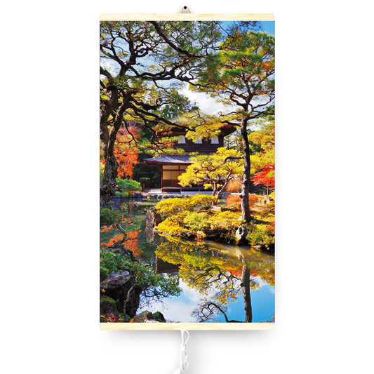 Panou radiant electric decorativ TRIO, incalzire cu infrarosu 420W/ 210W, model Garden Kyoto, 100 x 57 cm