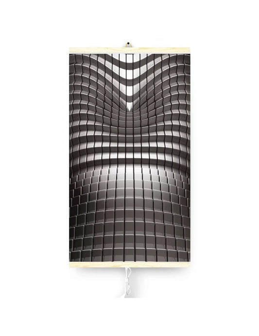 Panou radiant electric decorativ TRIO, incalzire cu infrarosu 420W/ 210W, model Abstract, 100 x 57 cm