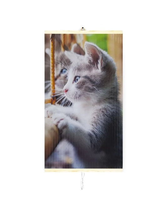 Panou radiant electric decorativ TRIO, incalzire cu infrarosu 420W/ 210W, model Kittens, 100 x 57 cm