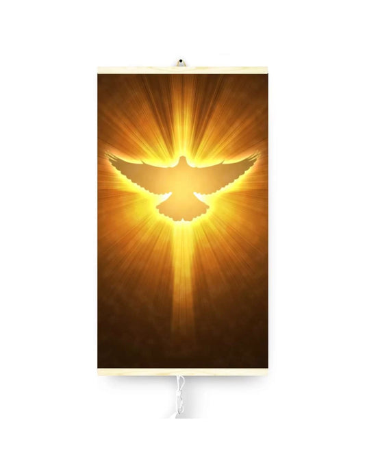 Panou radiant electric decorativ TRIO, incalzire cu infrarosu 420W/ 210W, model Holly Spirit, 100 x 57 cm