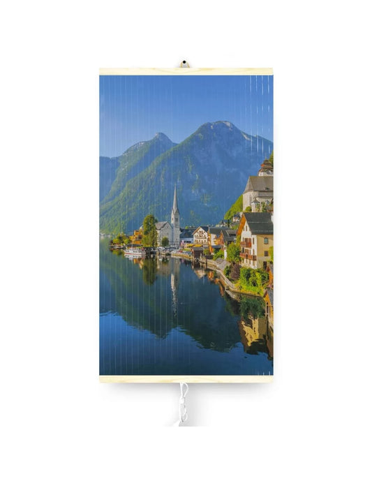 Panou radiant electric decorativ TRIO, incalzire cu infrarosu 420W/ 210W, model Village, 100 x 57 cm