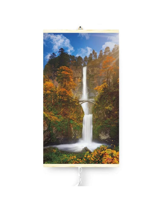 Panou radiant electric decorativ TRIO, incalzire cu infrarosu 420W/ 210W, model Waterfall, 100 x 57 cm