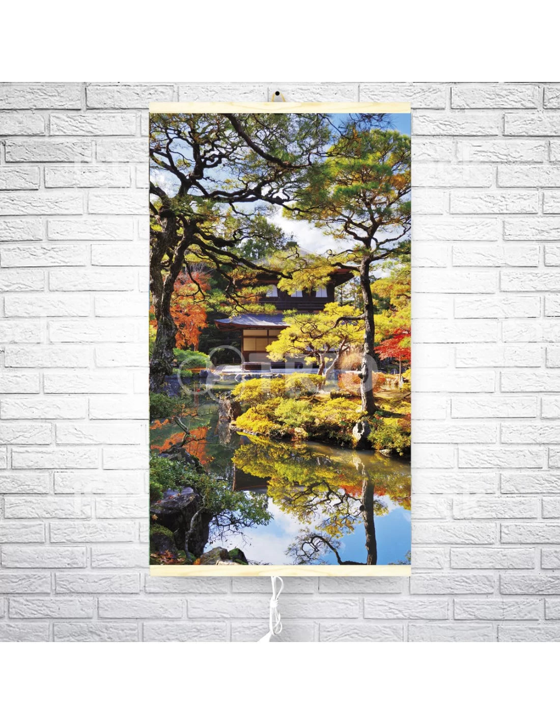 Panou radiant electric decorativ TRIO, incalzire cu infrarosu 420W/ 210W, model Garden Kyoto, 100 x 57 cm